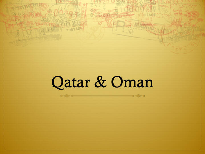 Qatar and Oman Qatar and Oman